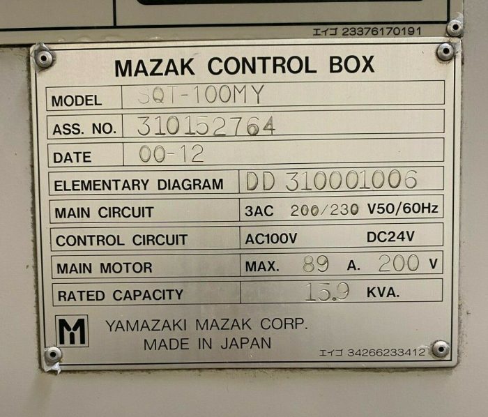 Mazak Super Quick Turn CNC Turning Center