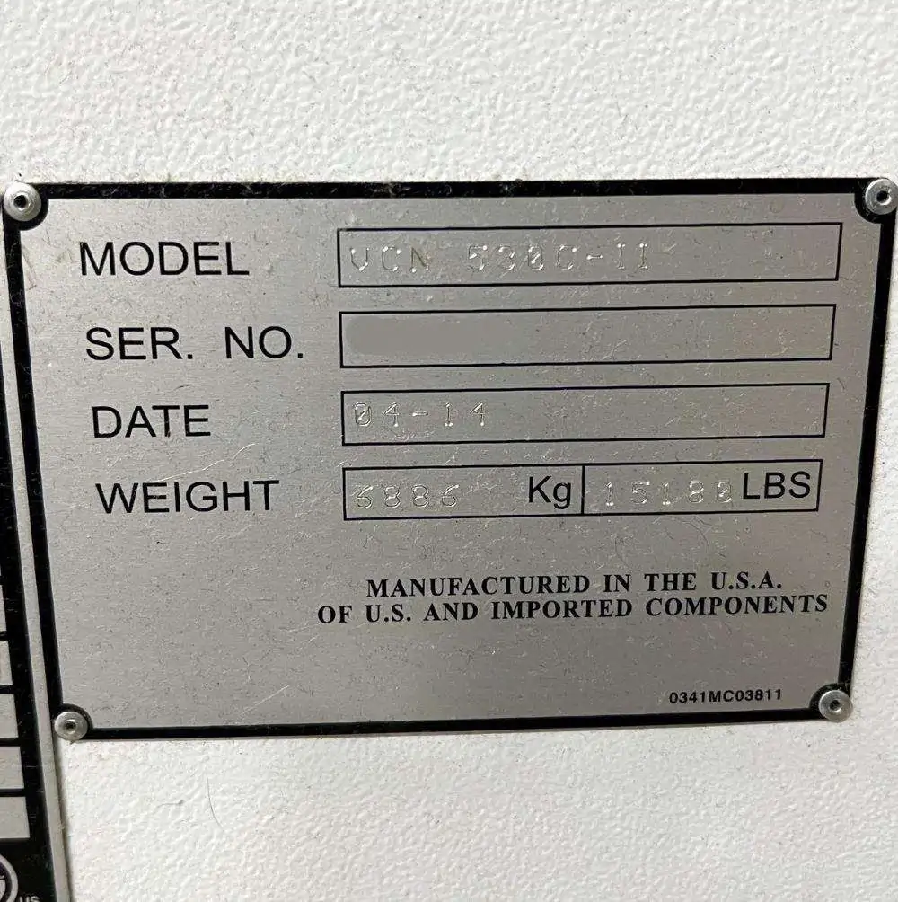 Mazak Nexus VCN 530C-II 4th Axis CNC Vertical Machining Center