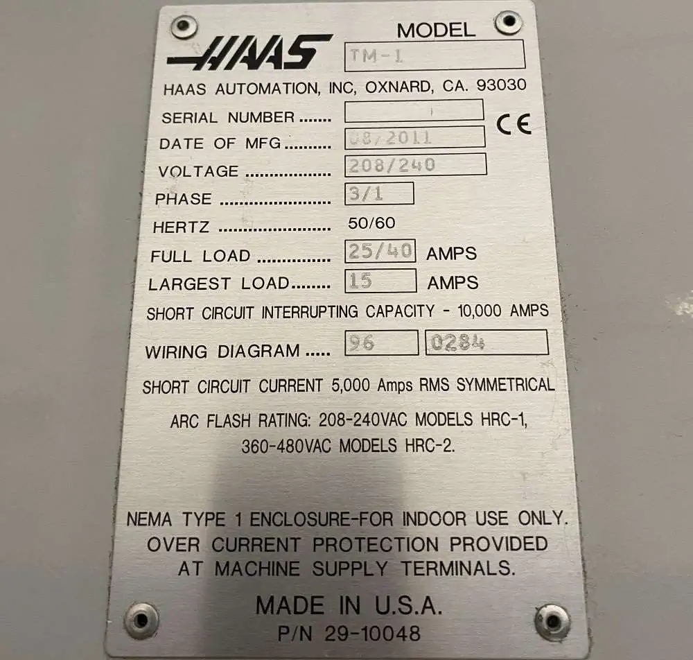 Used Haas TM-1 CNC Tool Room Mill (2011) | Compact Precision