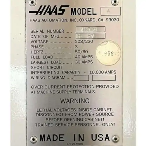 Haas VF-4 CNC Vertical Machining Center - MachineStation