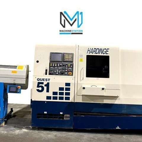Hardinge Quest 51 CNC Turn Mill Center - Live Tool C Axis Bar Feeder Lathe