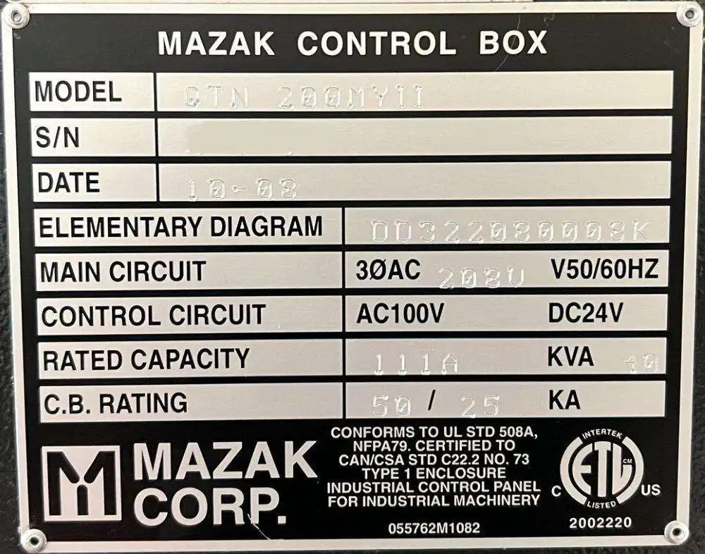 Mazak Quick Turn Nexus 200-II My CNC Turning Center - MachineStation