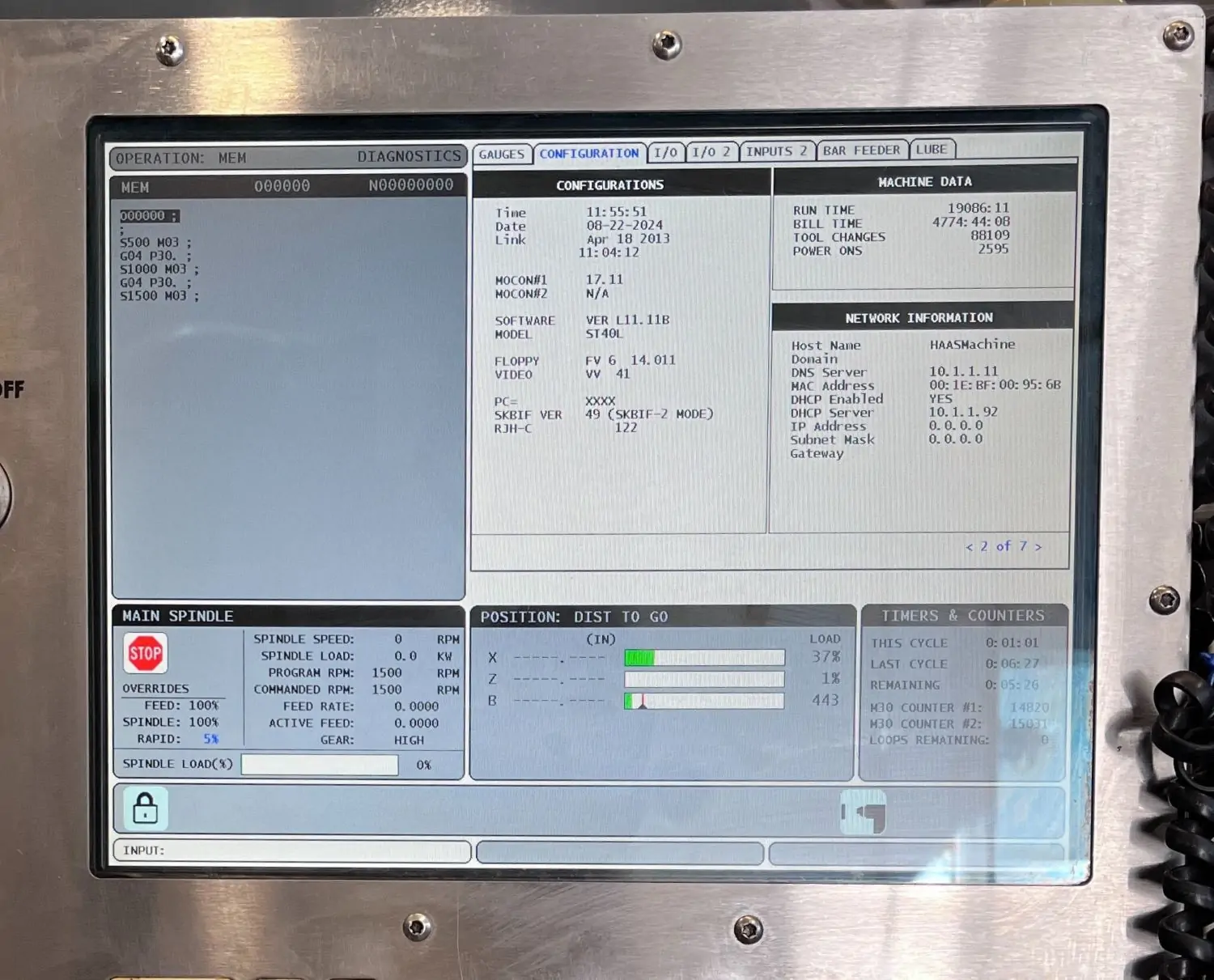 Haas ST-40L CNC Turning Center - Long Bed Lathe - MachineStation