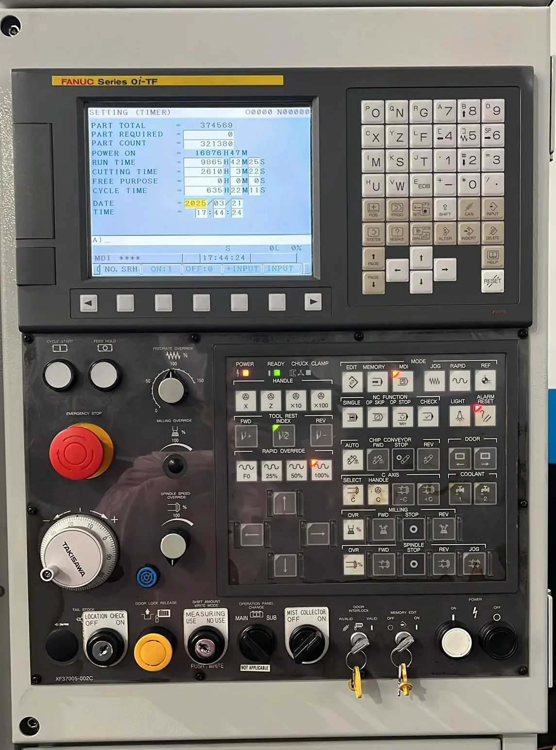 Used Takisawa TCN-2100 L3 CNC Turning Center (2016) | High