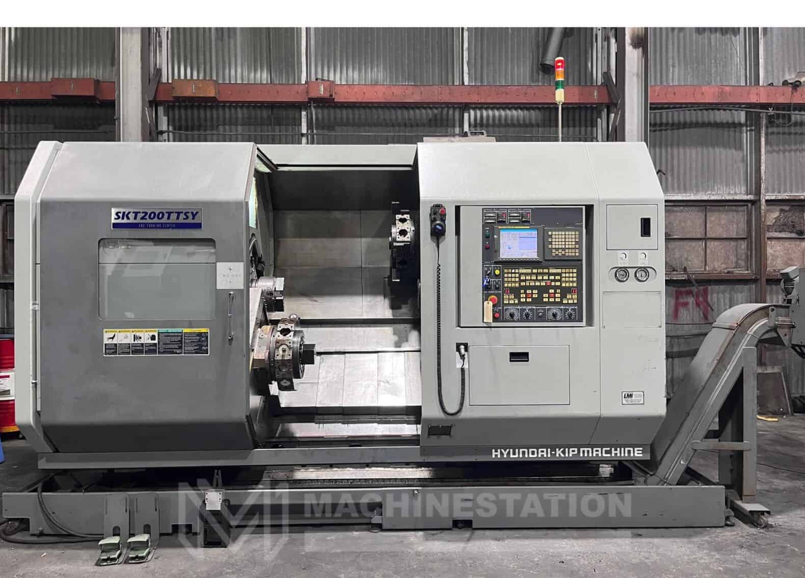 Hyundai Kia SKT-200TTSY CNC Lathe - Y Axis Sub Spindle Twin Turrets