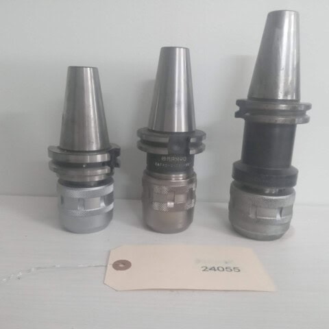 Lot of 3 Milling Chucks Nikken NCAT40-C374-70U-IDU, Manyo Made in Japan
