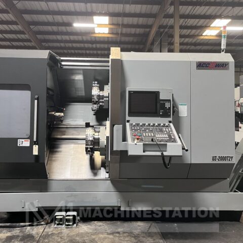Accuway UZ-2000T2Y CNC Lathe - Y Axis Twin Spindle Twin Turret