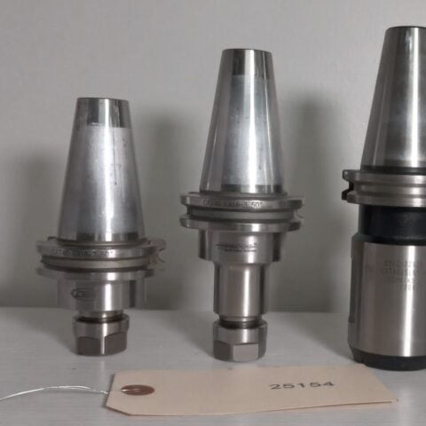 Lot of 3 Tool Holders Cat40 SYIC GS Accupro ER16 1" Weldon Flat