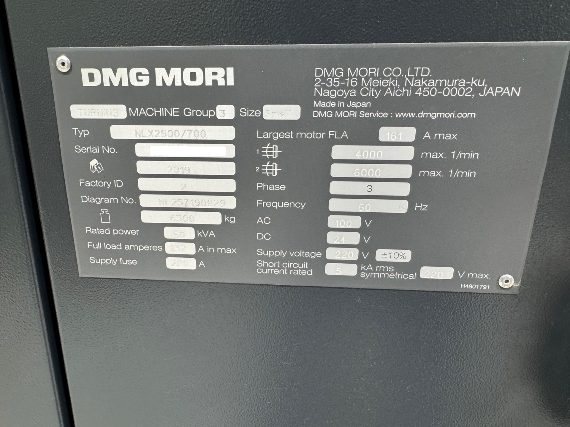 DMG Mori Model NLX2500700 CNC (4)