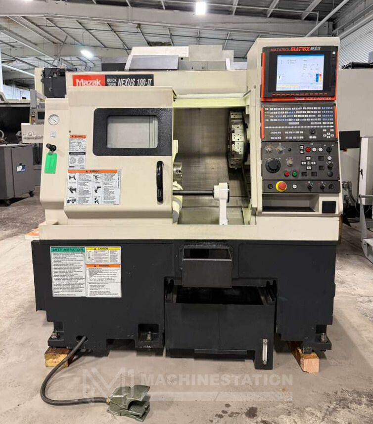Mazak QTN 100-II CNC Turning Center - Tool Presetter Tailstock Lathe