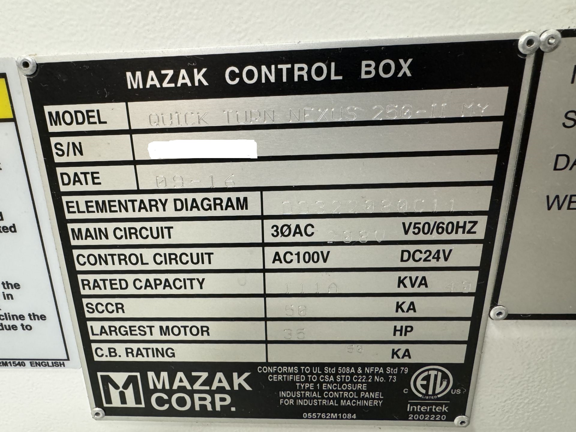 MAZAK QUICK TURN NEXUS 250 CNC LATHE-2016 (3)