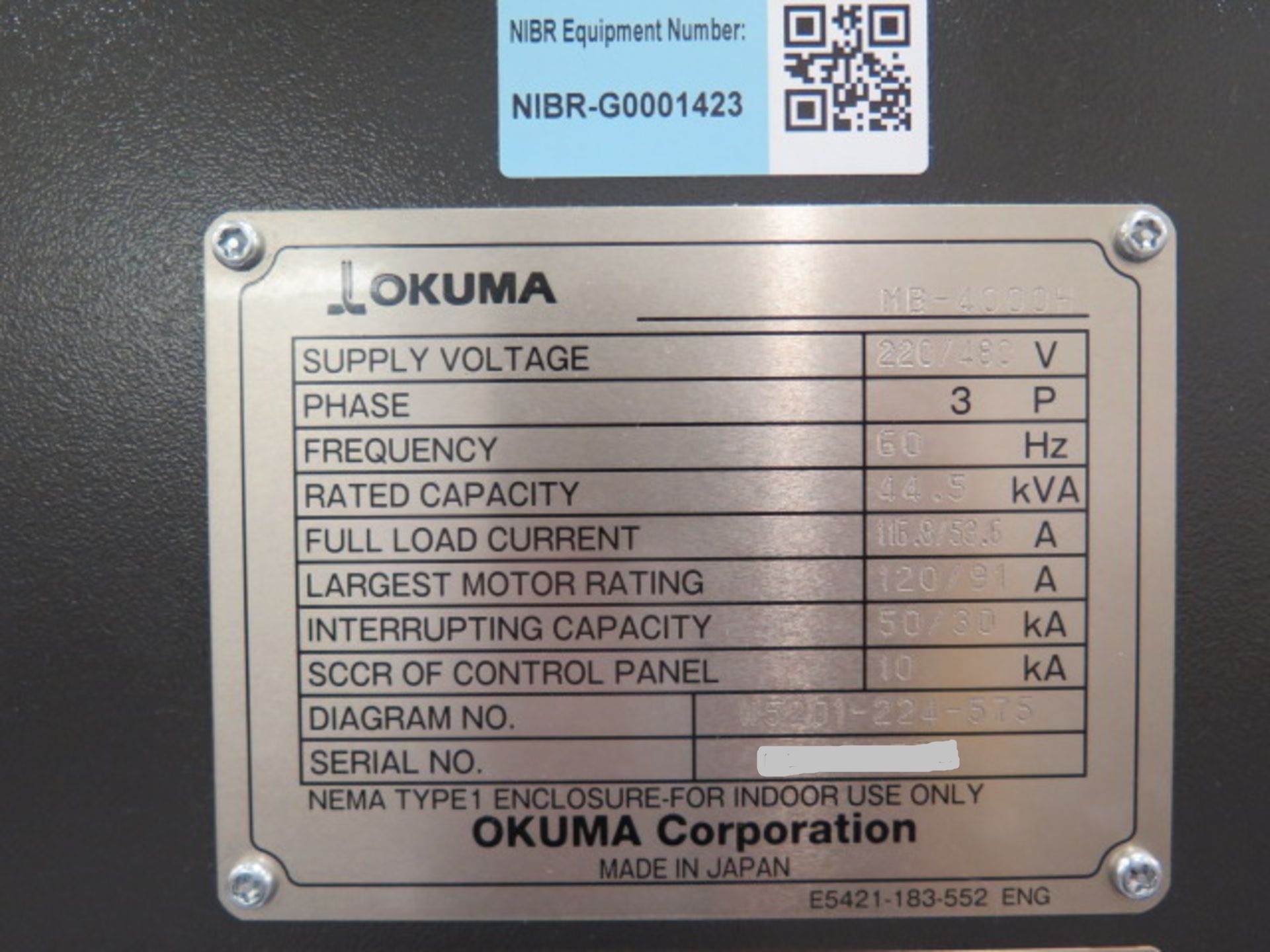 Okuma MB-4000H 4-Axis CNC HMC (4)