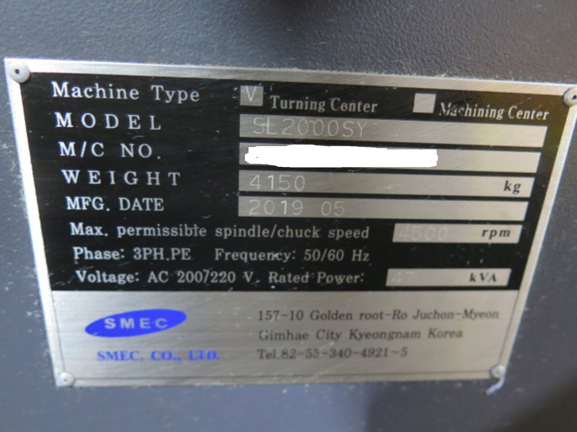 SMEC SL 2000SY CNC Turning Center - 2019 (8)
