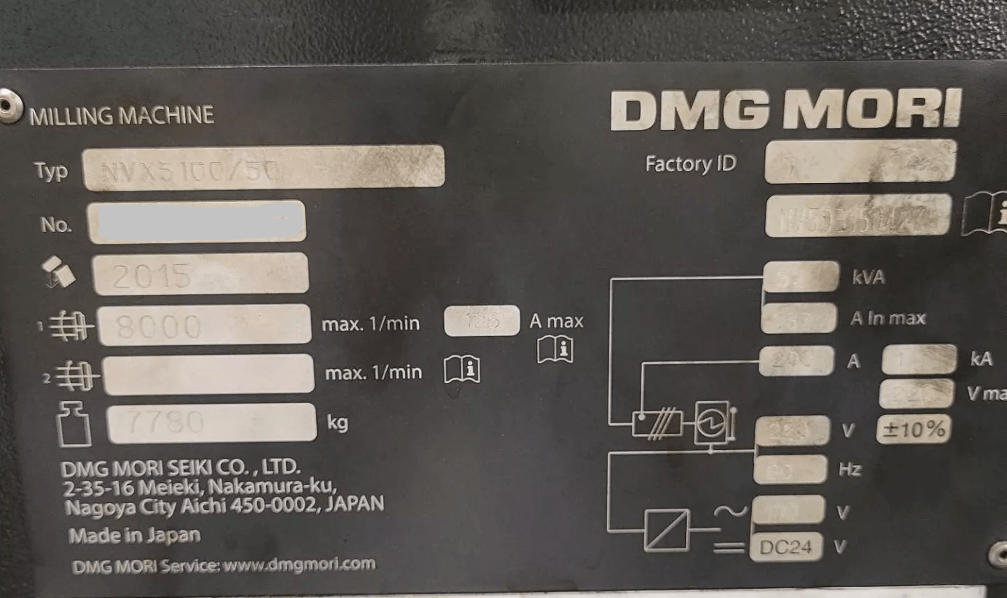 DMG MORI NVX 510050-3