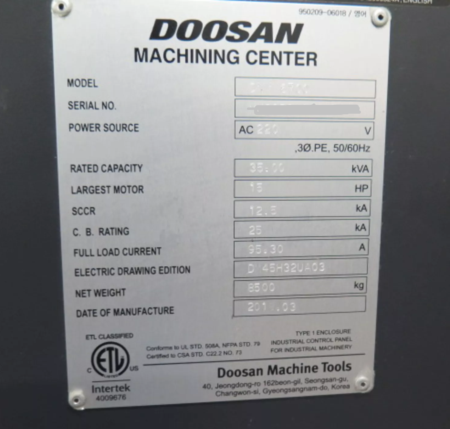 Doosan DNM 6700-4