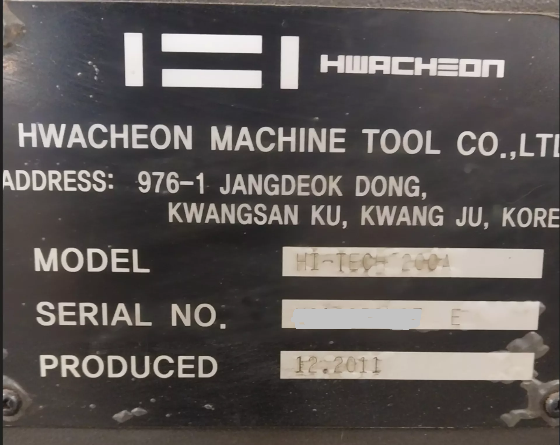 HWACHEON Hi-TECH 200A-3