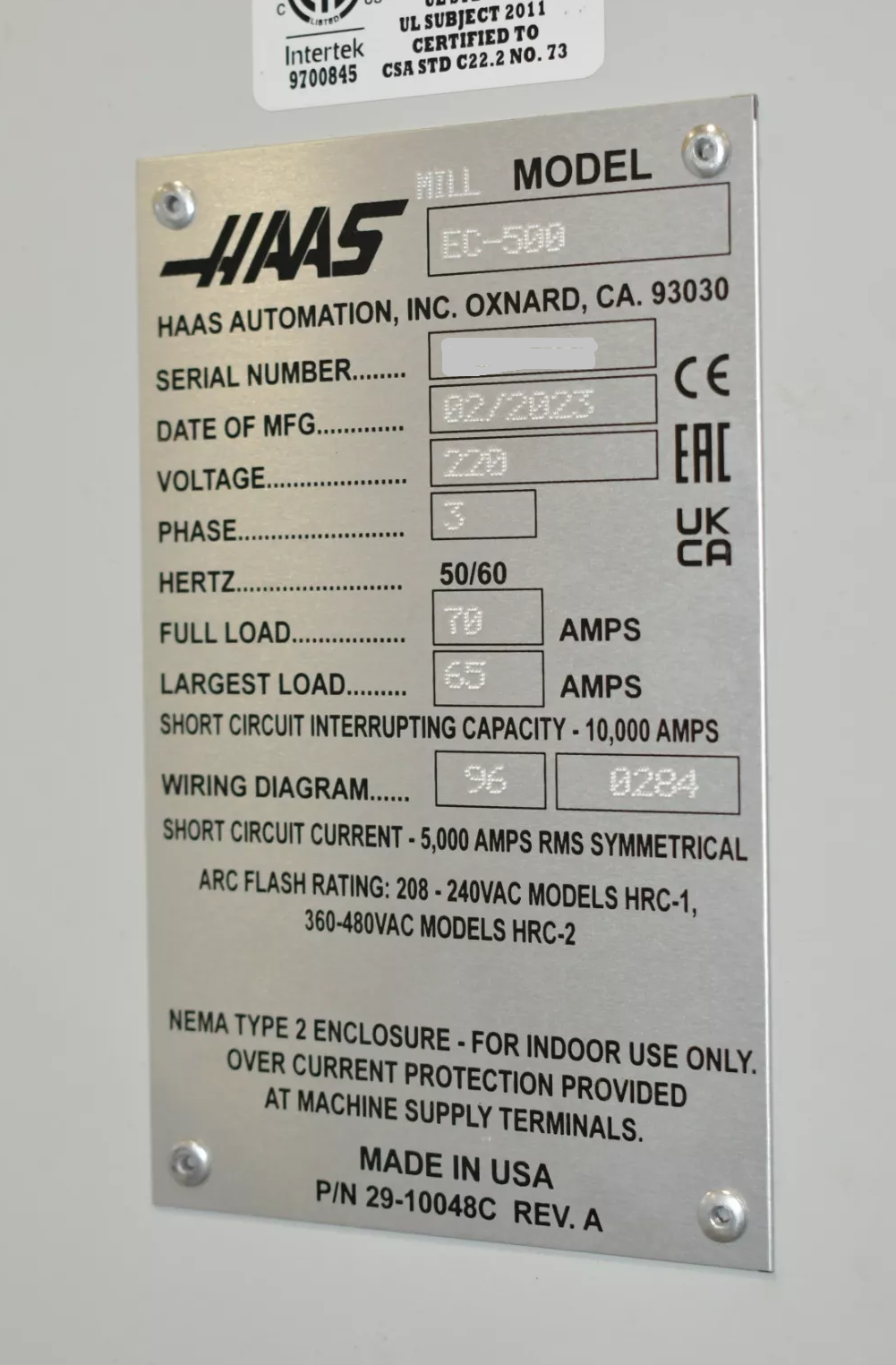 Haas EC-500-4