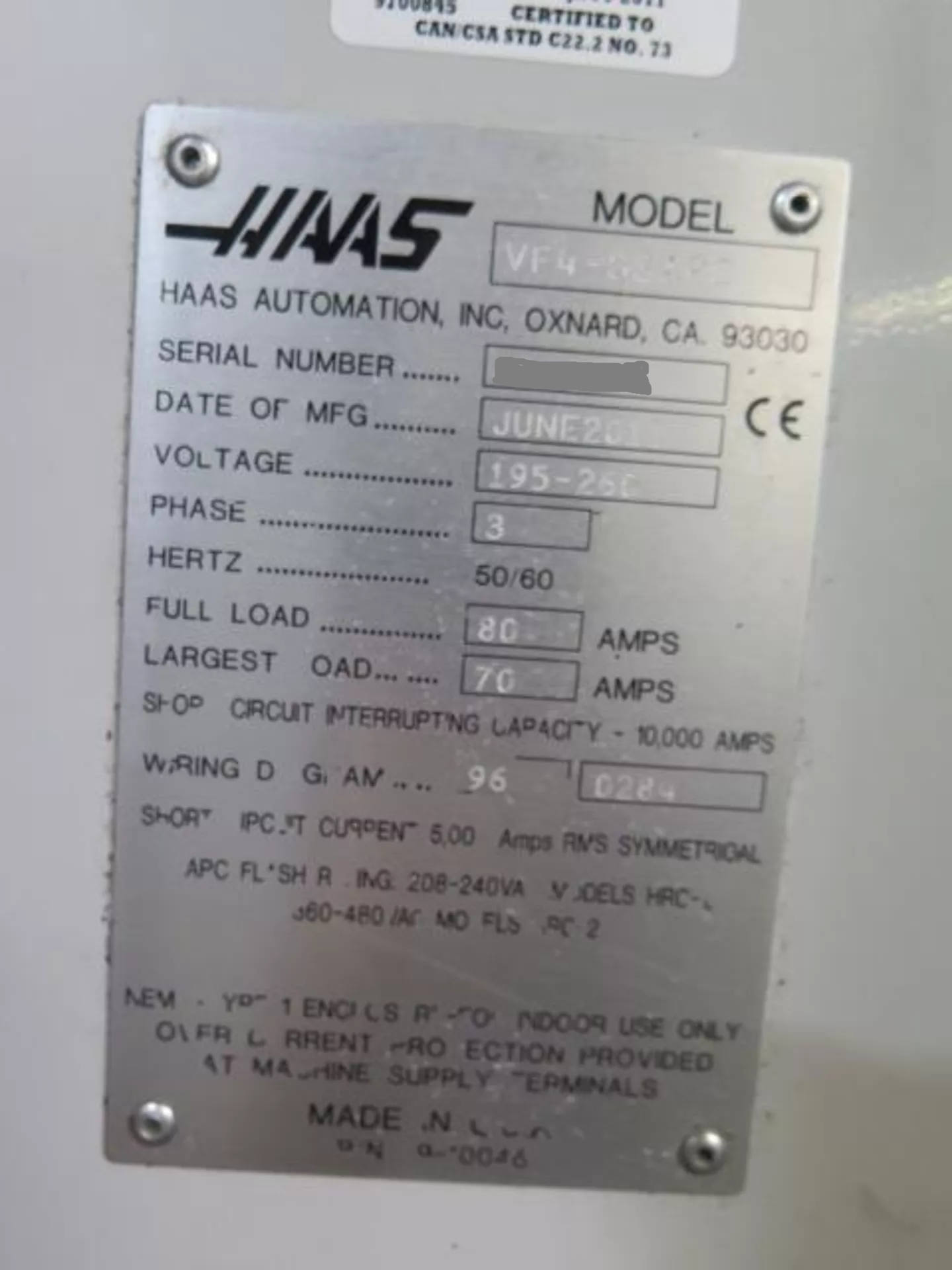 Haas VF-4SS-4
