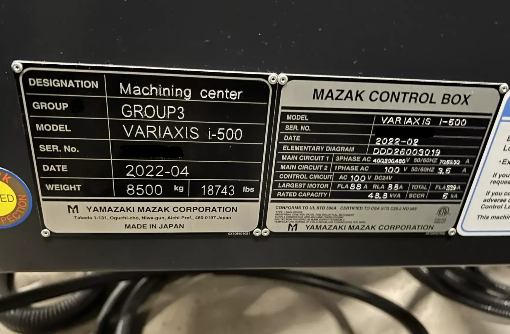 Mazak Variaxis I-500-3