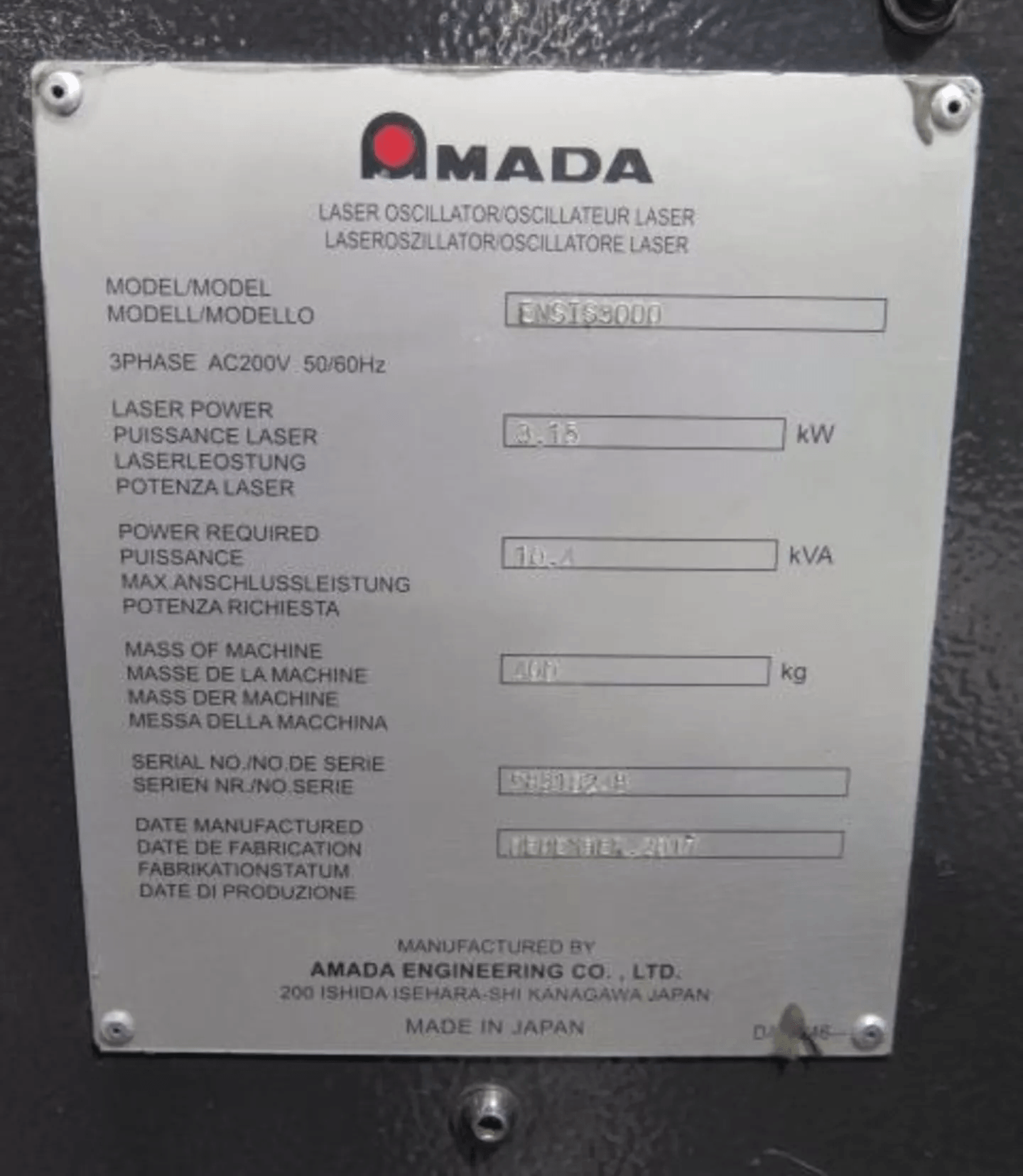 Amada Ensis 3015 AJ-5