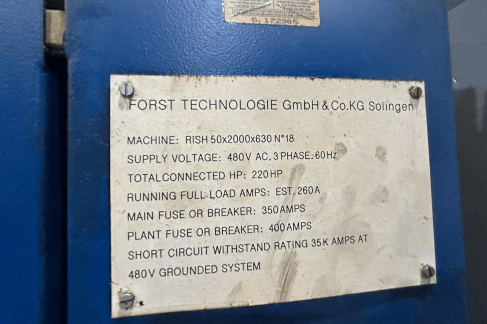 Forst RISH 50 X 2000 X 630M-3