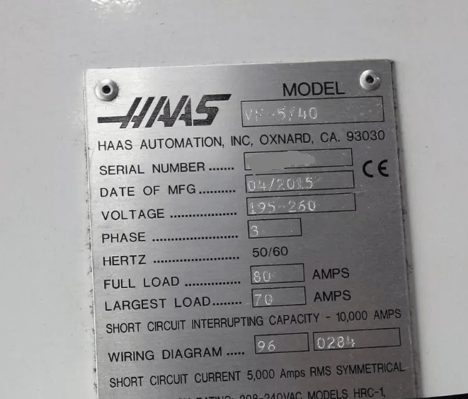 HAAS VF-5-40-3