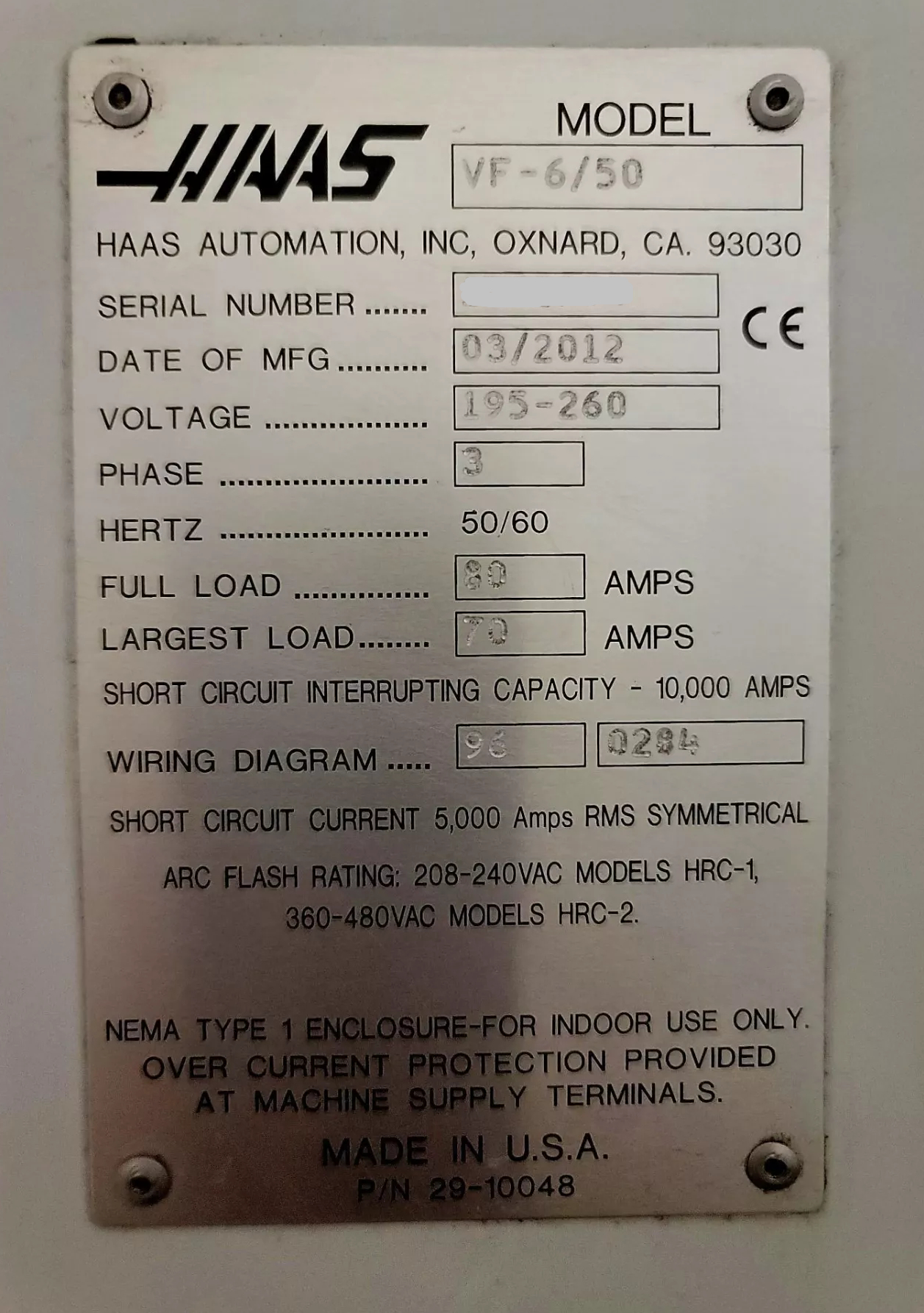 Haas VF-6-50-5