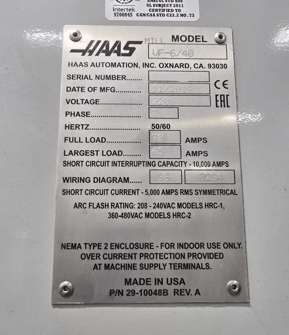 Haas VF6-40-4
