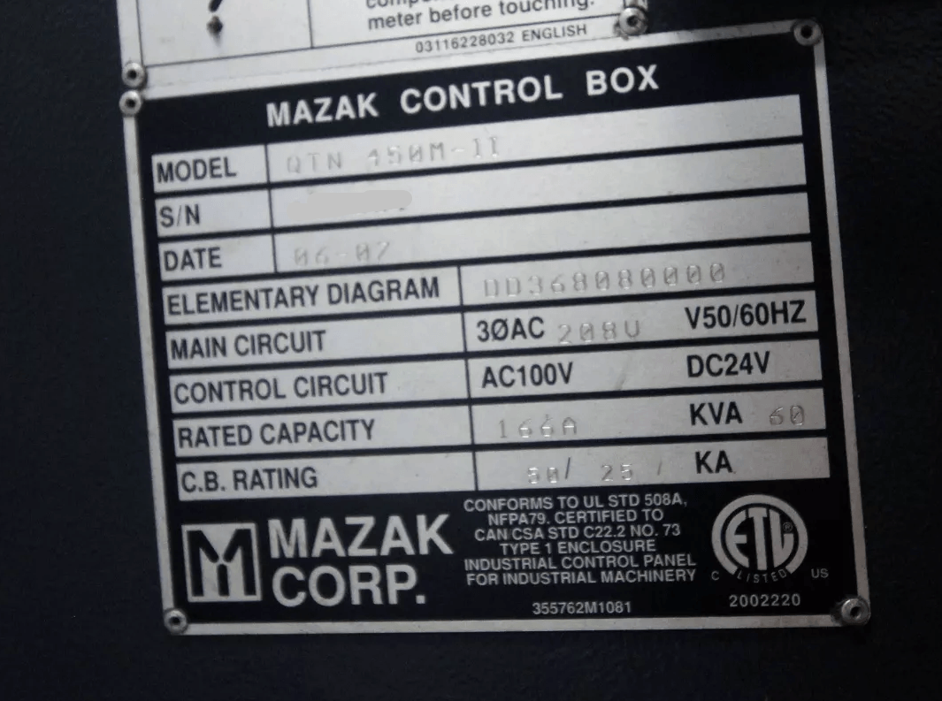 Mazak Quick Turn Nexus 450-IIM-4