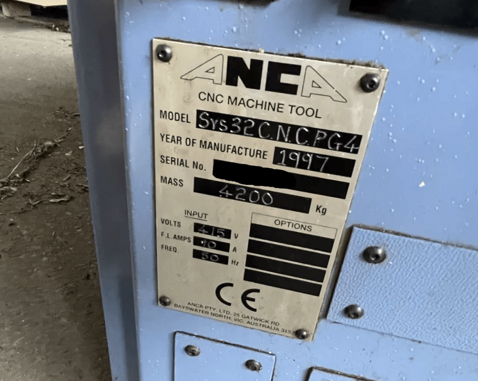 ANCA SYS 32 CNC PG4-3