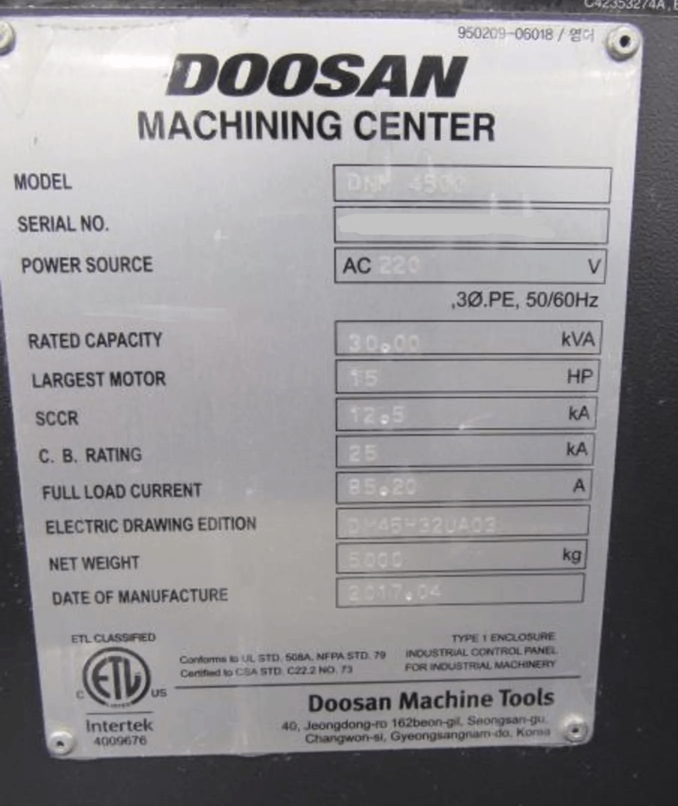 Doosan DNM 4500-4