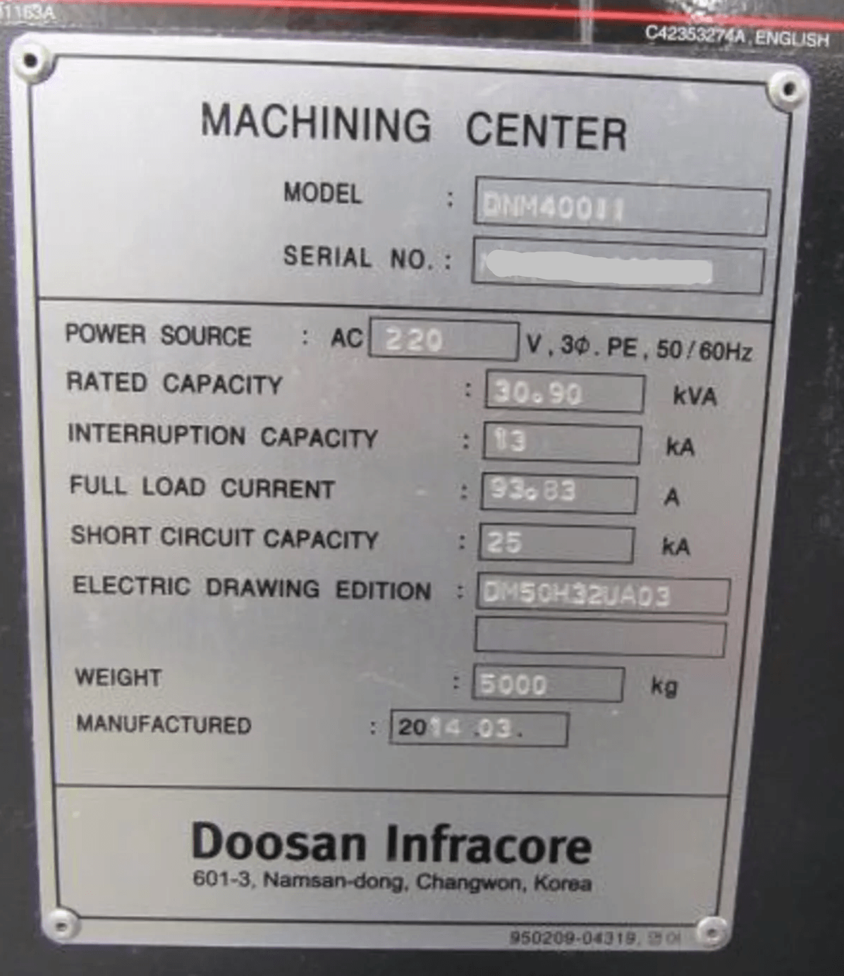 Doosan DNM400I-4