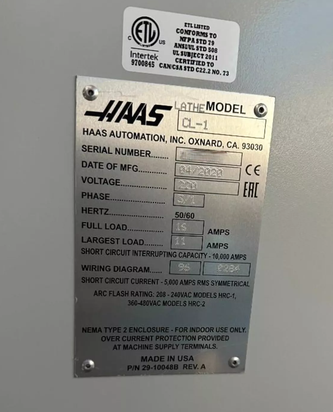 Haas CL-1-3