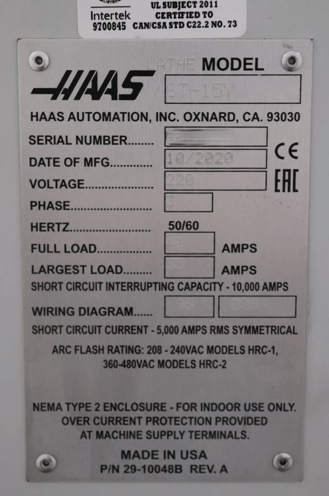 Haas ST-15Y-5
