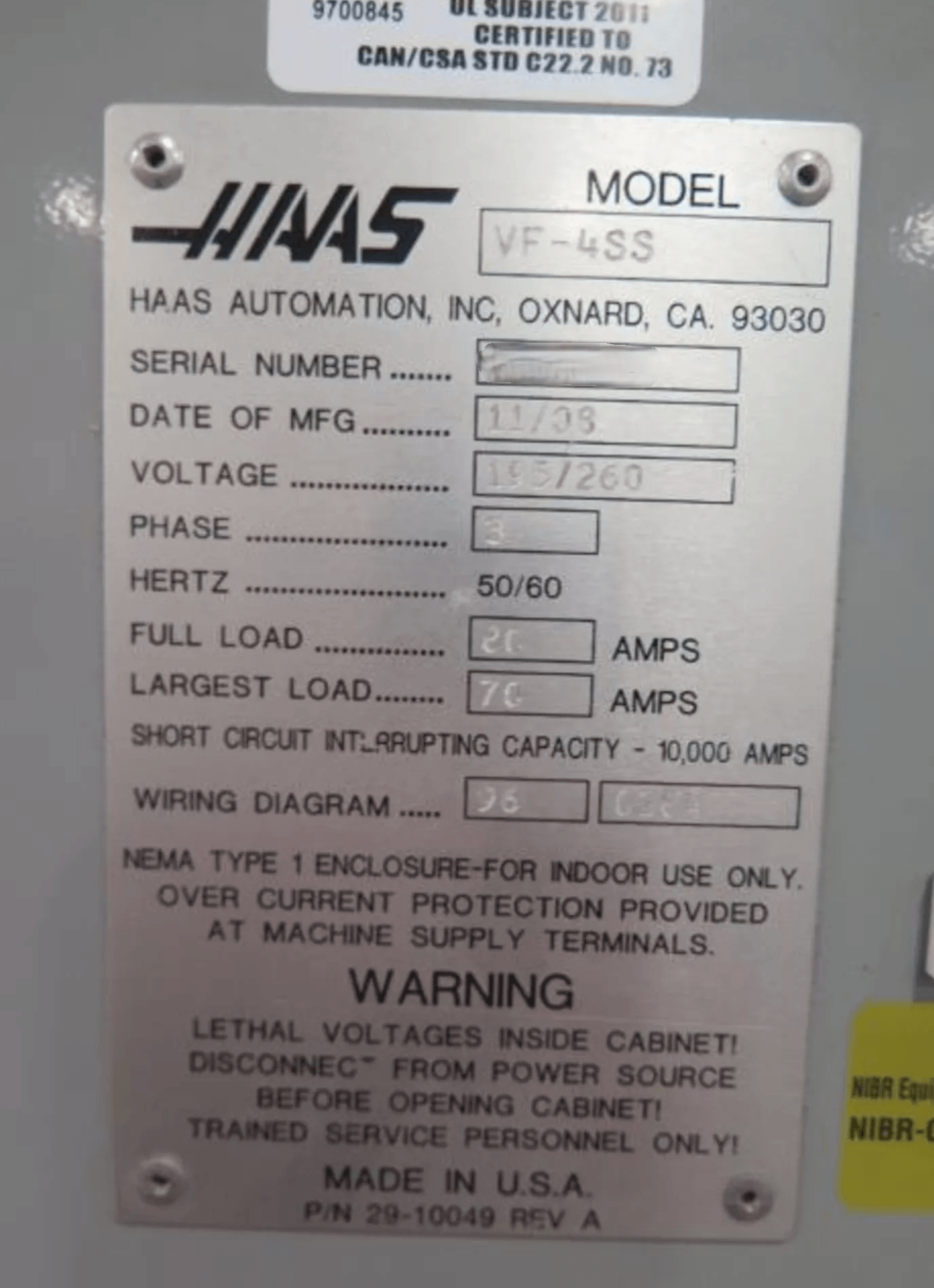 Haas Super VF-4SS-4