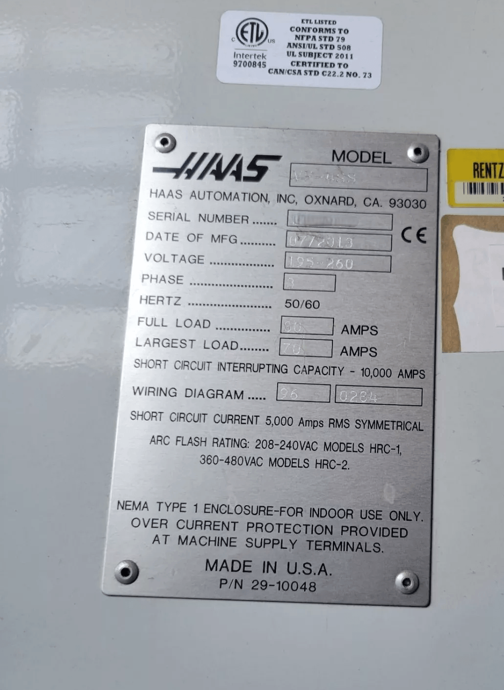 Haas VF-4SS-4