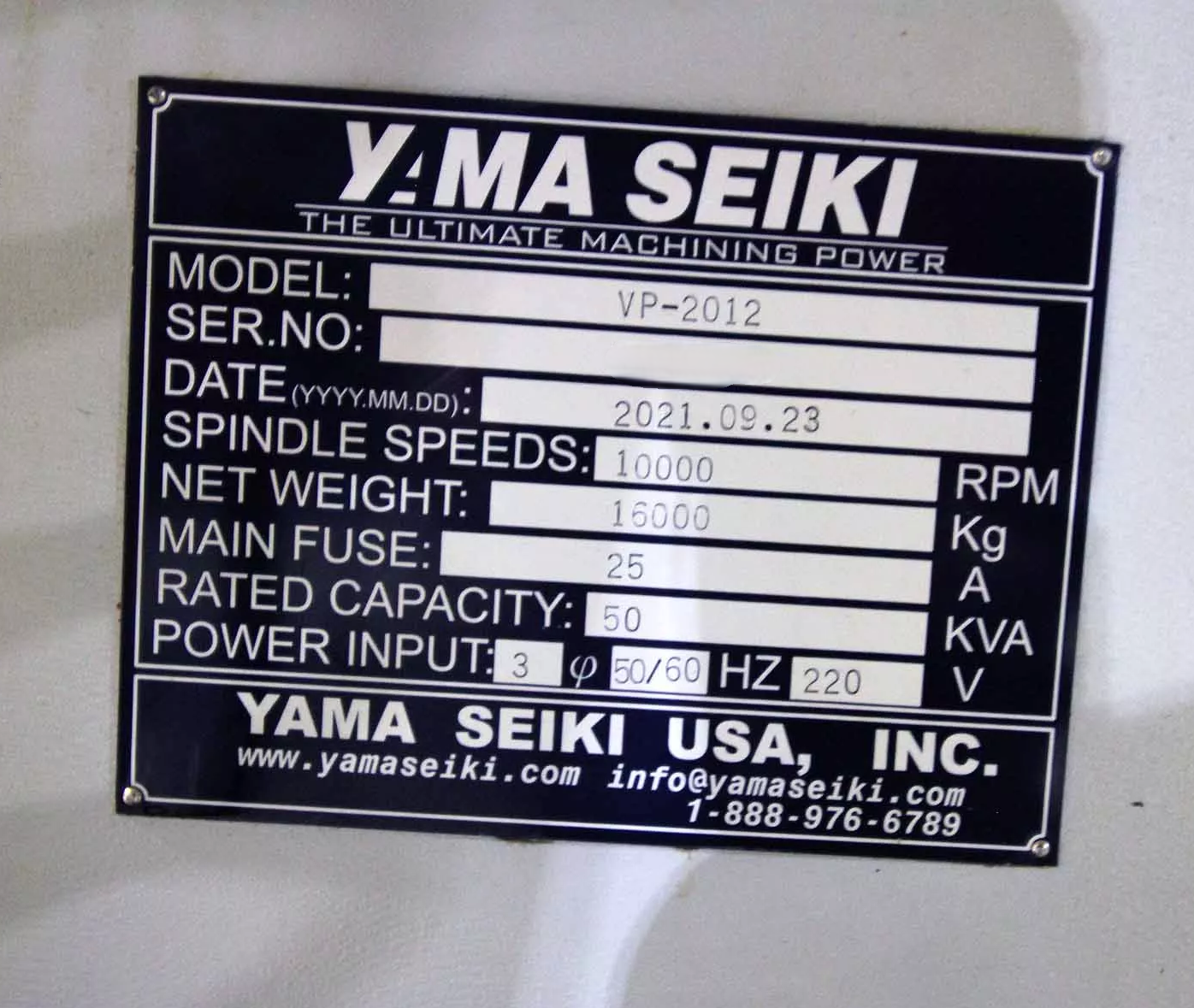 YAMA SEIKI VP-2012-5