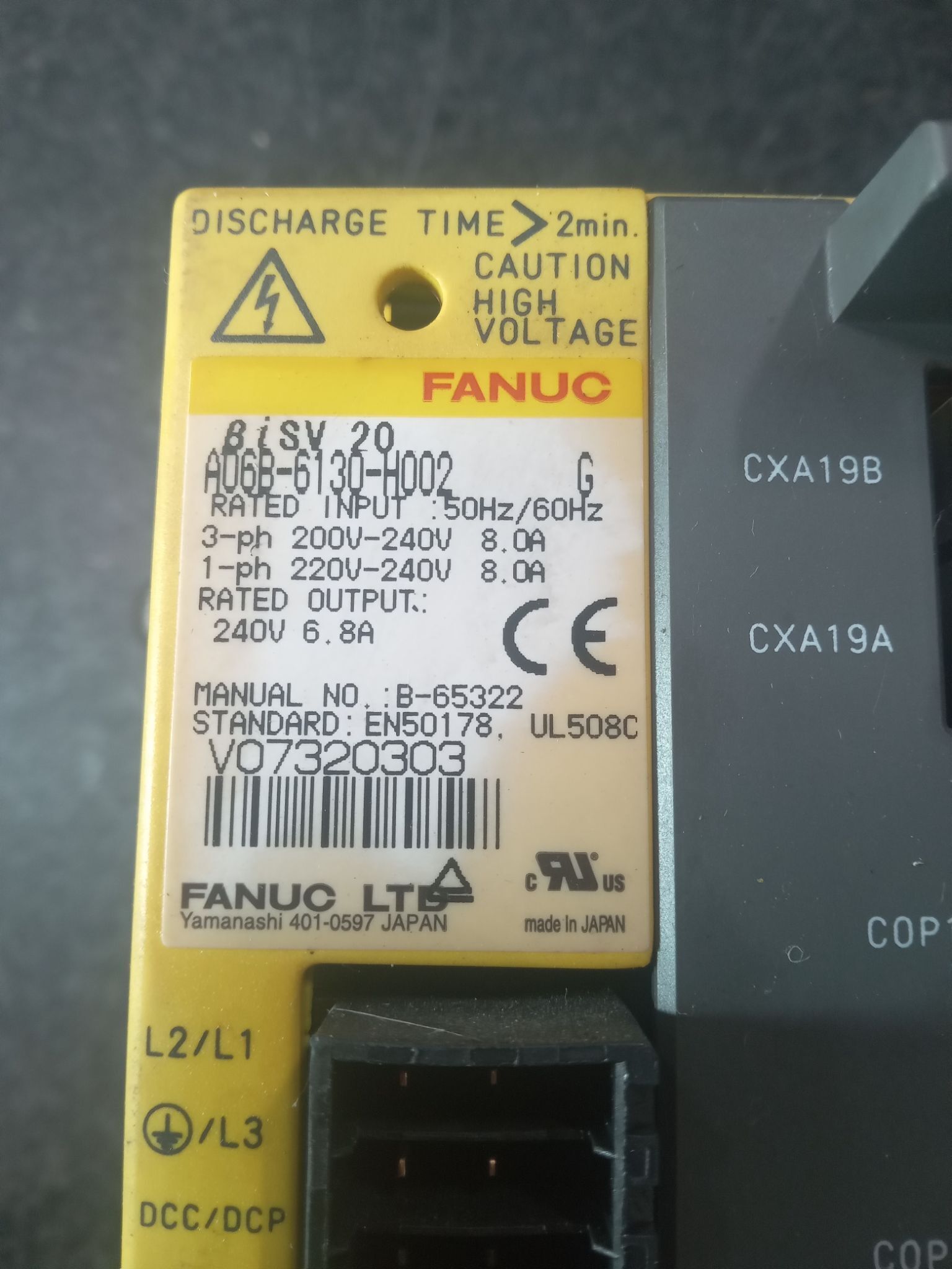 FANUC A06B-6130-H002 Module Series G Servo amp Amplifier Drive 1