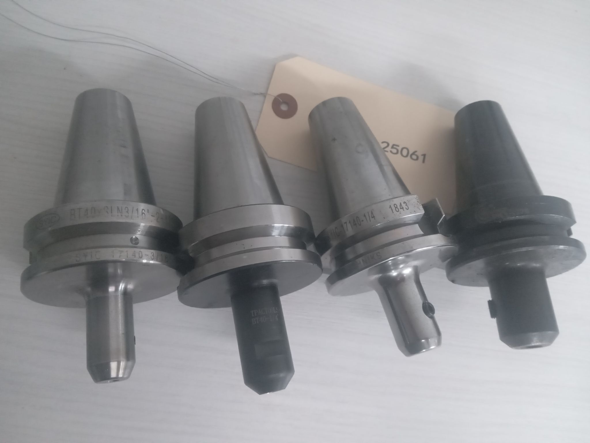 8x BT-40 BT40 BT 40 TOOL HOLDERS SYIC SOLID SIDE LOCK WELDON FLAT 3/16 1/4 5/8 3