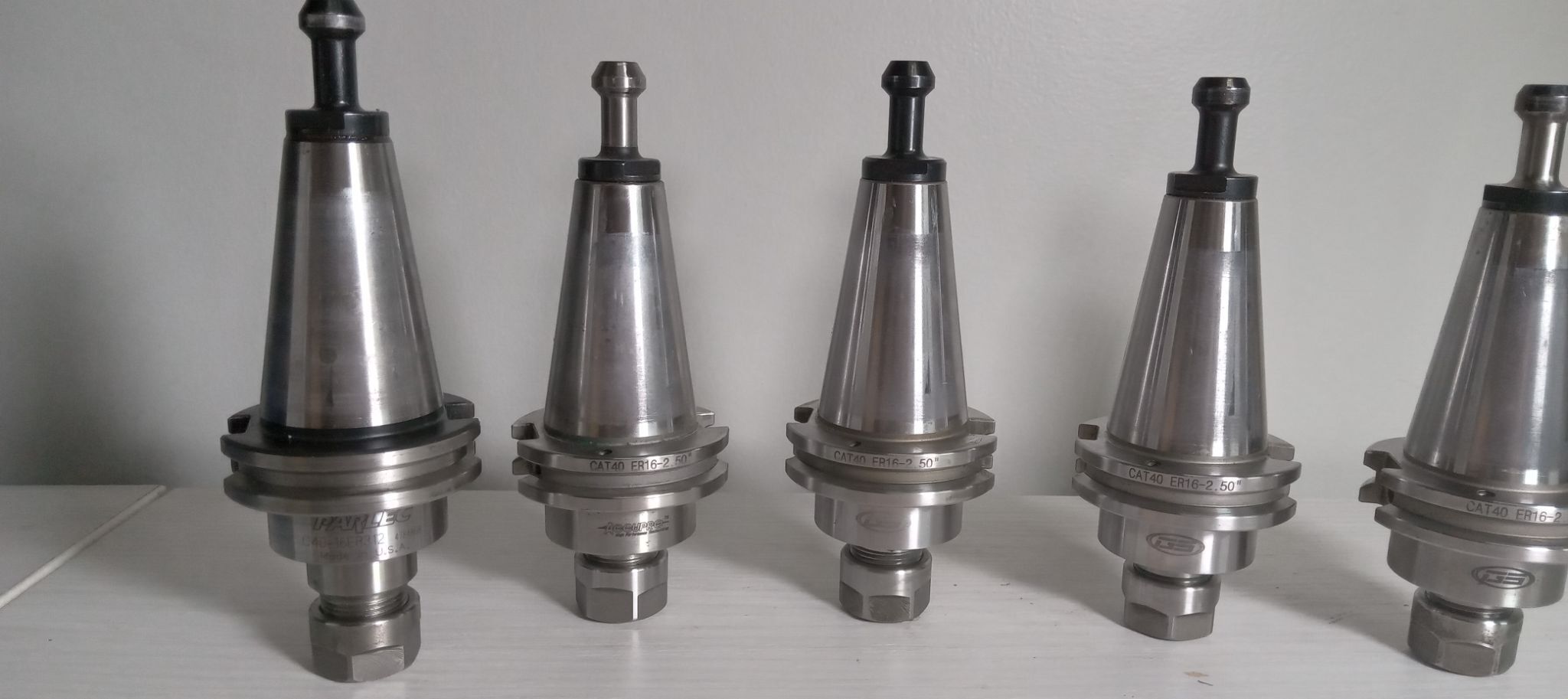5x ER16 Tool Holders GS Parlec Accupro Cat 40 Tool Holders 6