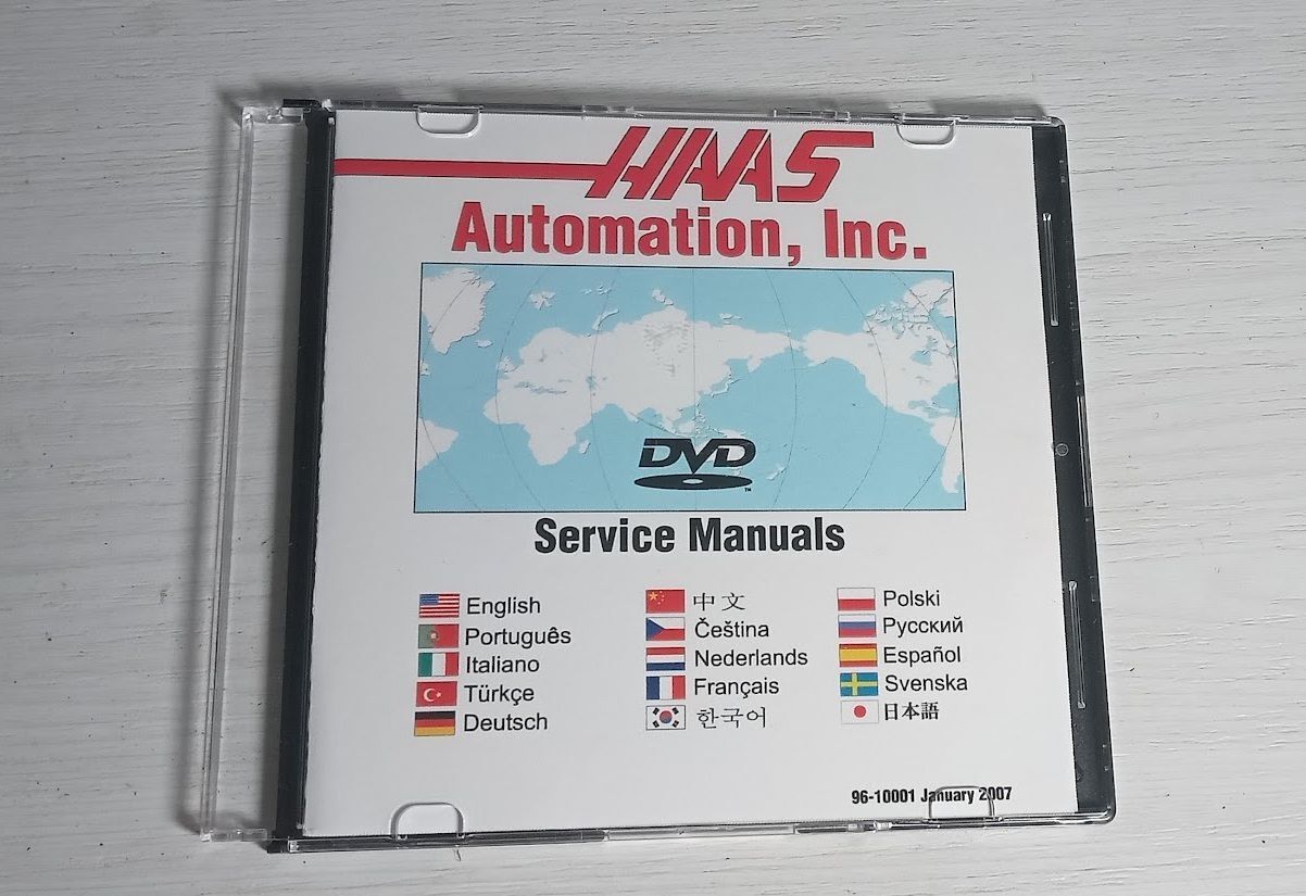 Haas Service and Electrical Manuals on CD 96-0283 96-0284 Multiple Languages 1