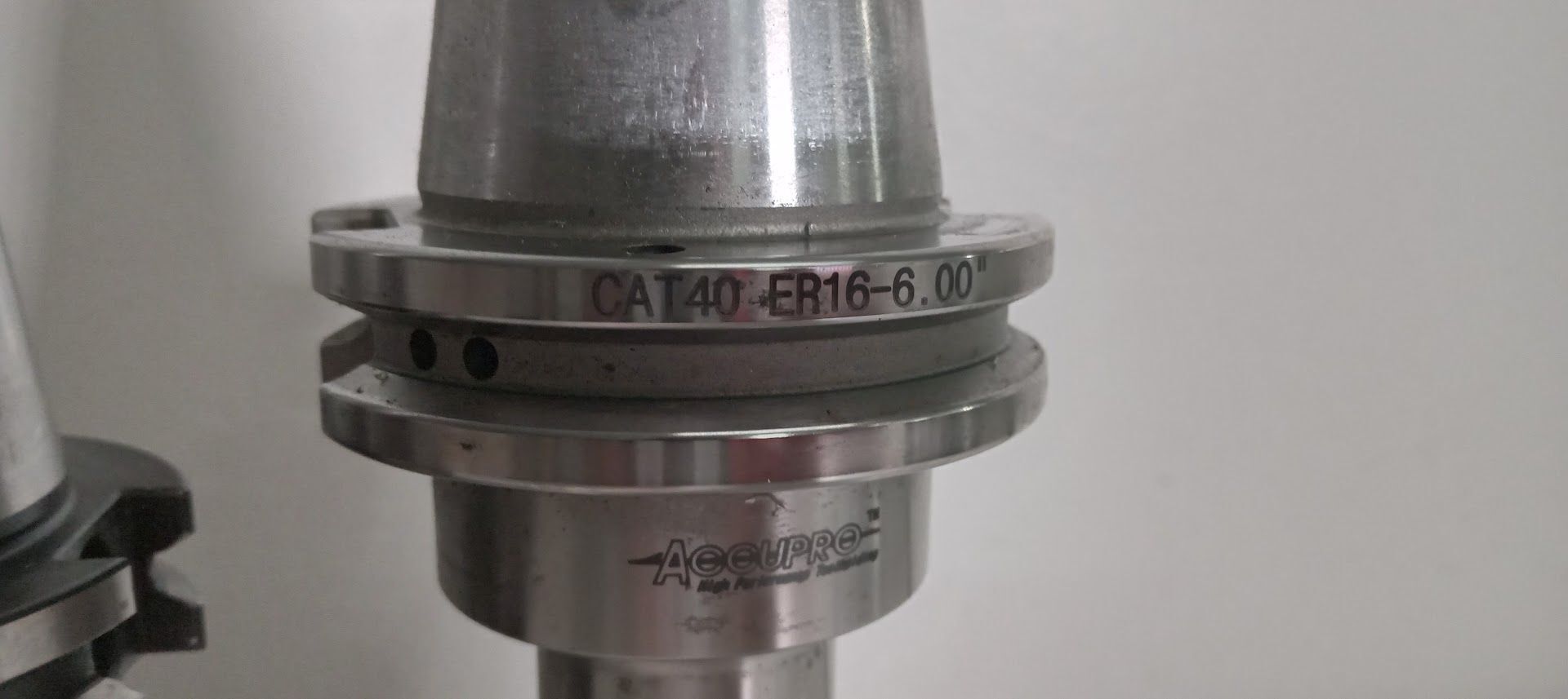 2x Extended Length ER16 Tool Holders Cat40 Erickson Accupro 3