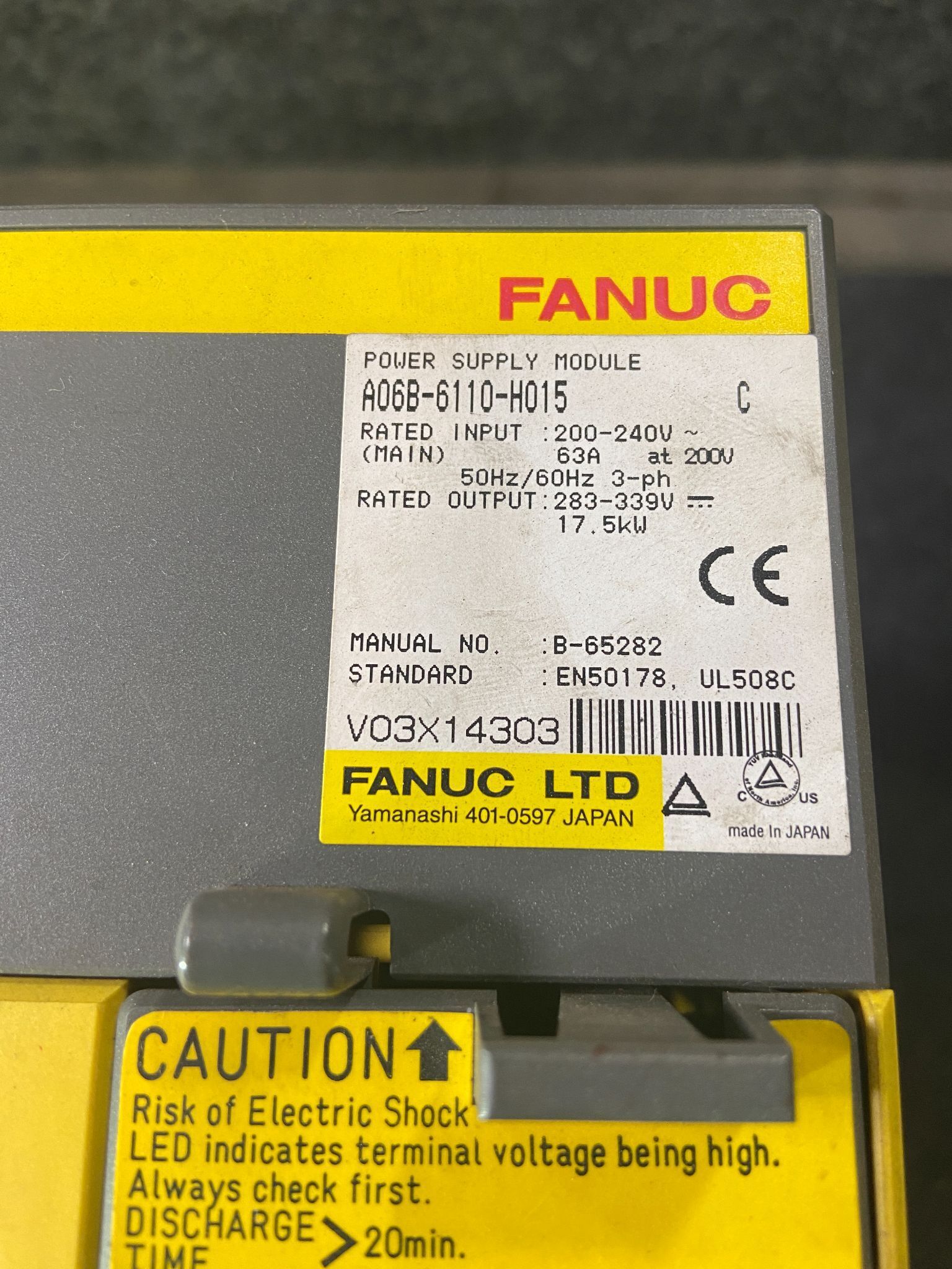 FANUC A06B-6110-H015 Module Series C Power Supply Module 1