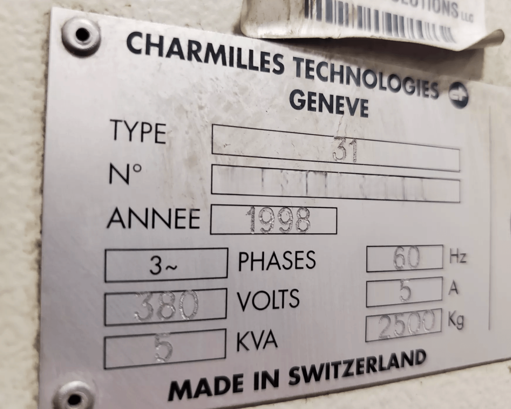 Charmilles Roboform 31 5