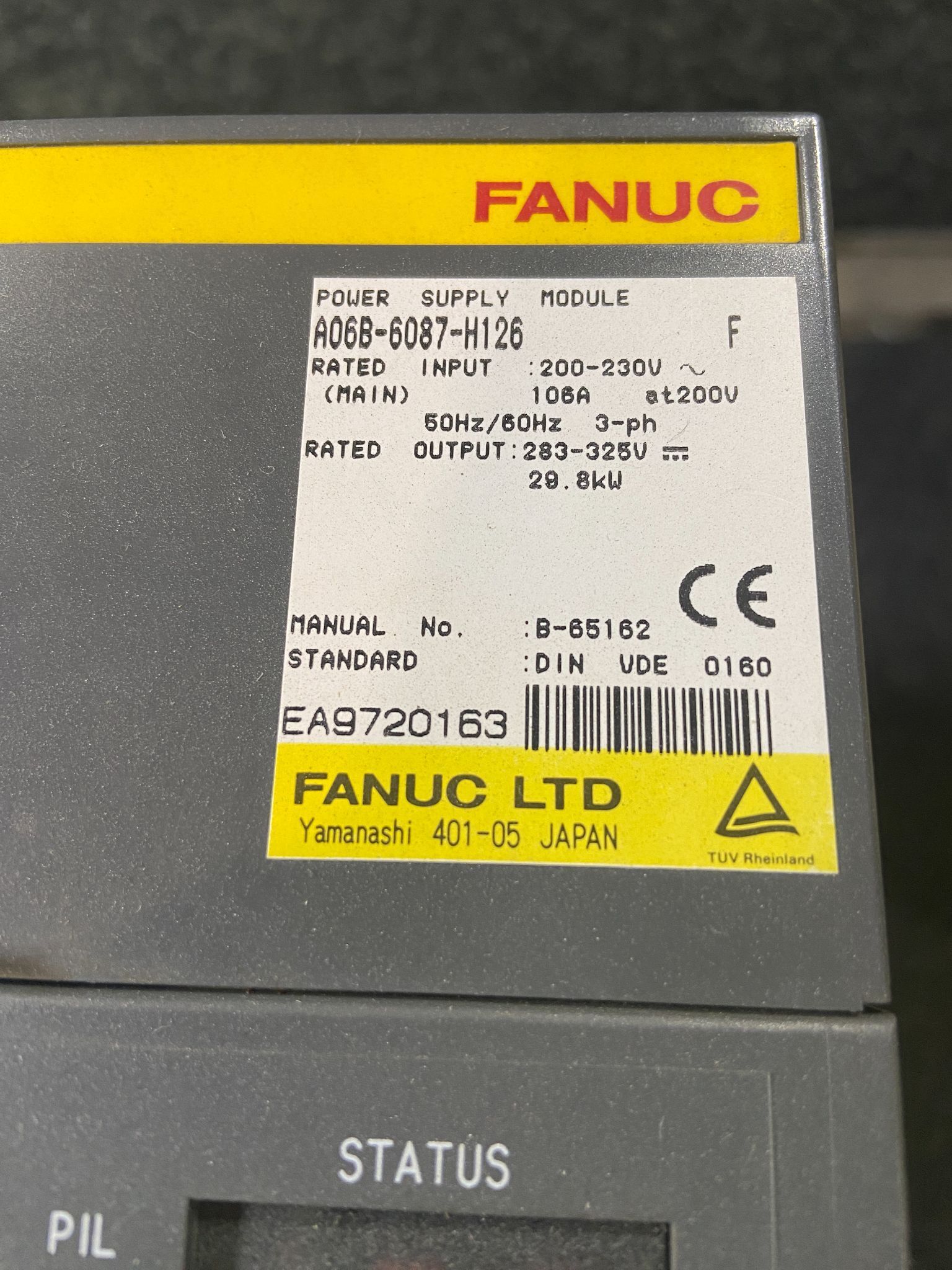FANUC A06B-6087-H126 Module Series F Power Supply 1