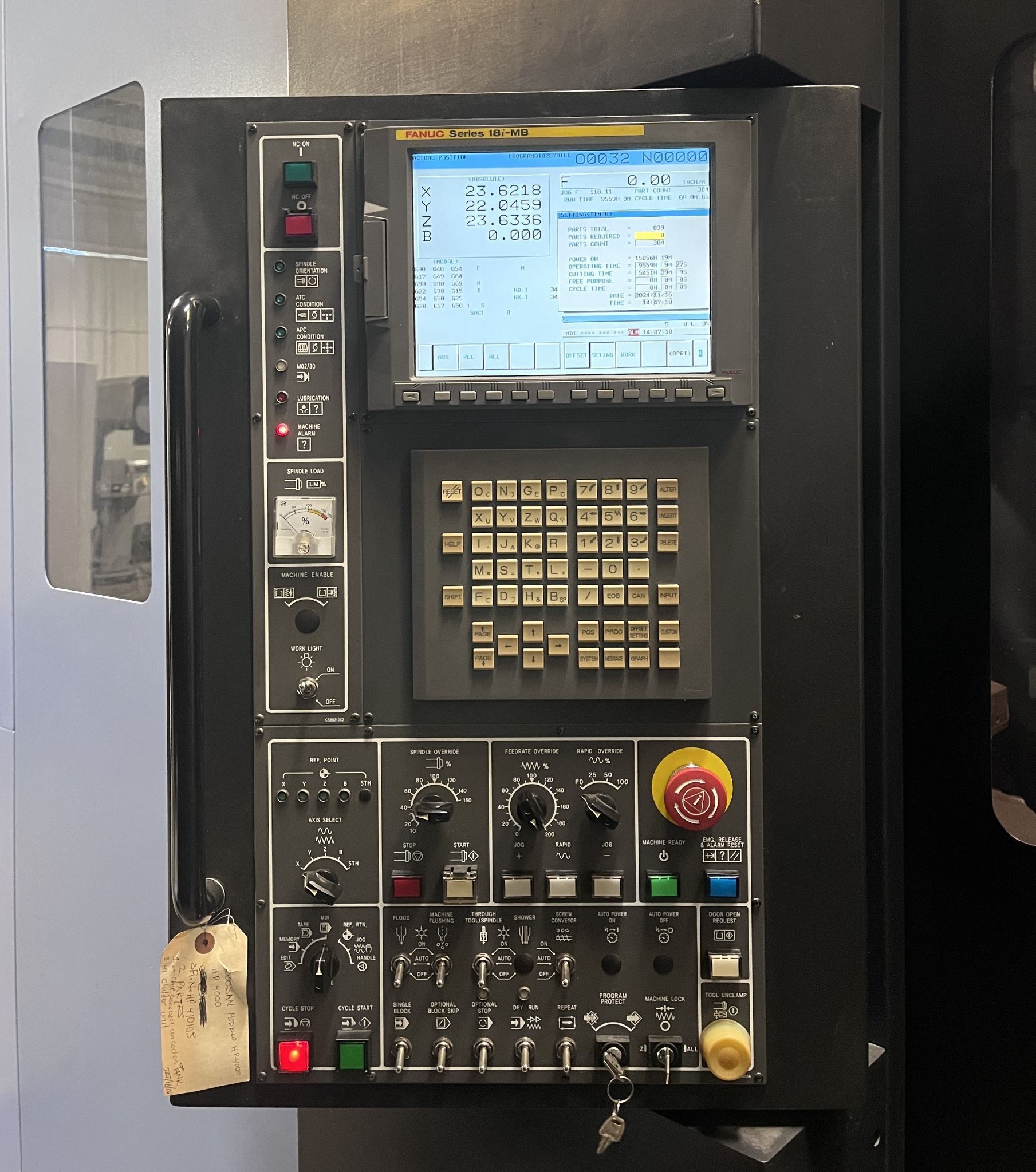Doosan HP-4000 CNC Horizontal Machining Center 5