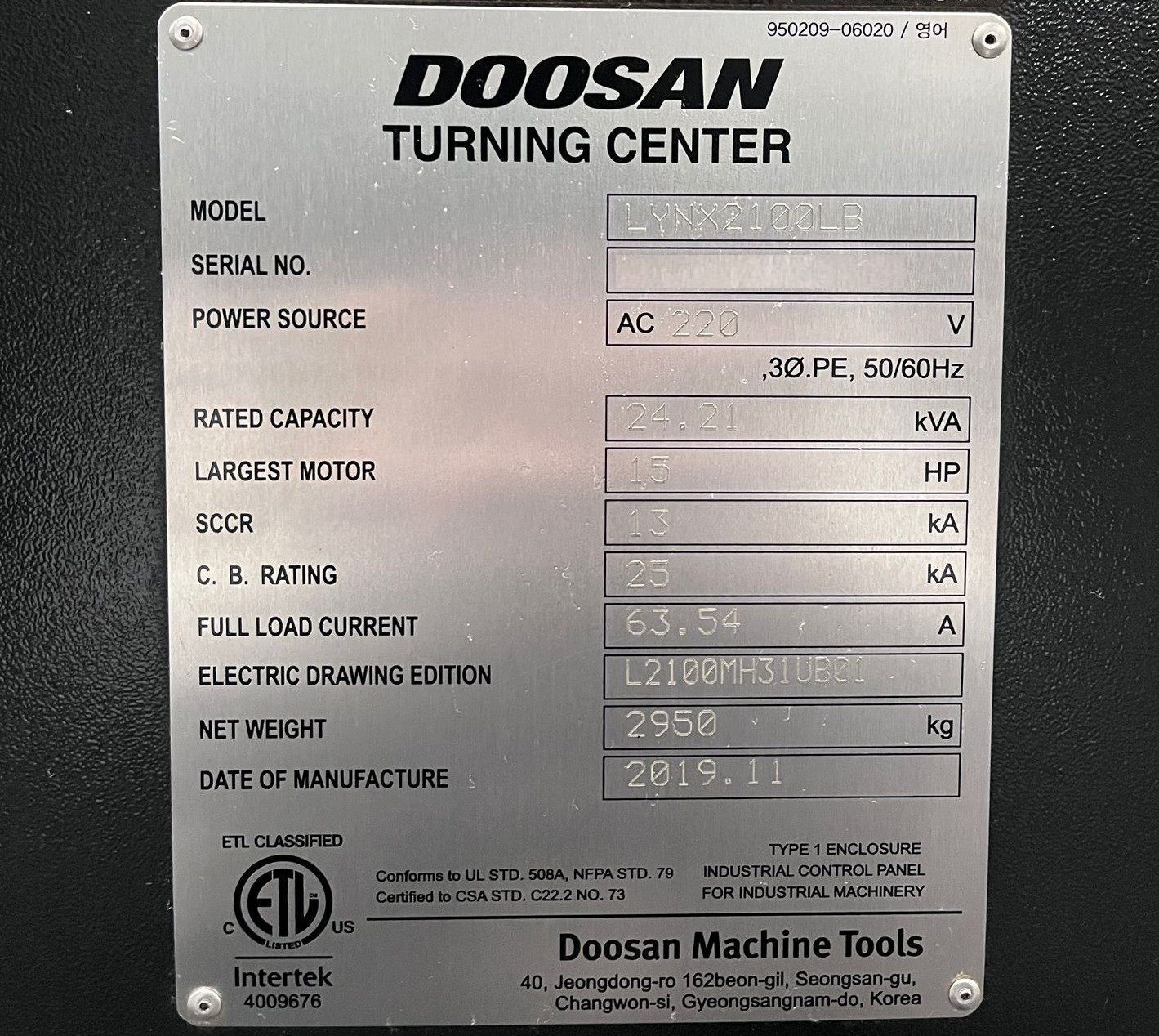 Doosan Lynx 2100LB CNC Turning Center - Lathe 21