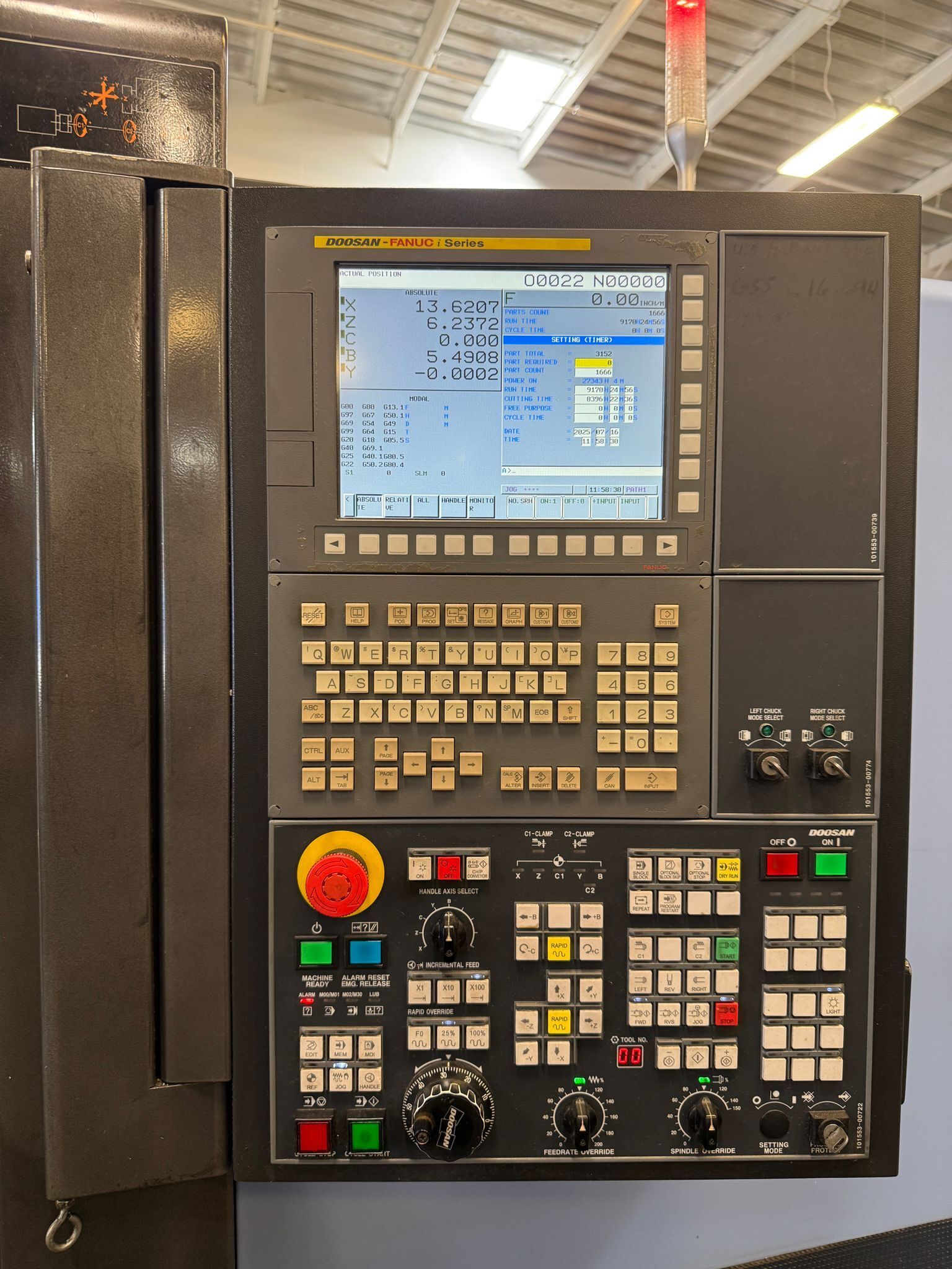 Doosan Lynx 220LSYC CNC Turning Center - Sub Spindle Y Axis Lathe 6