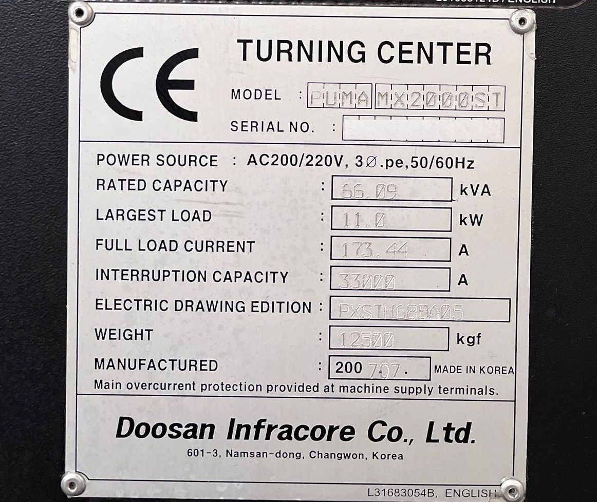 Doosan Puma MX2000ST Multi Axis CNC Turning Center - Lathe 26