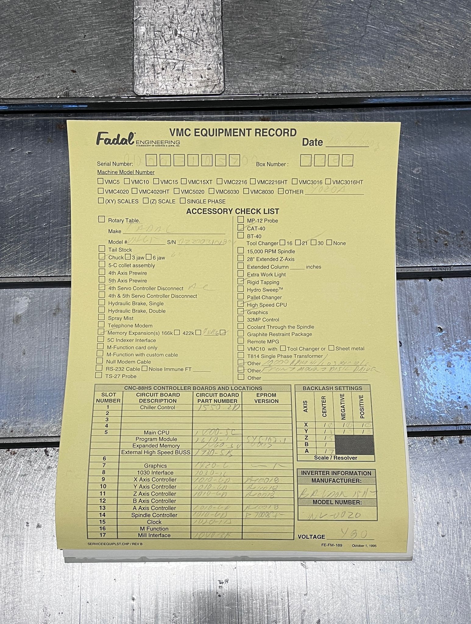 Fadal 4020A HT CNC Vertical Machining Center - 4th Axis Ready 12